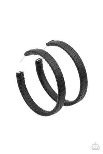 Black Hoop Earrings
