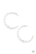 Load image into Gallery viewer, White Hoop Earrings
