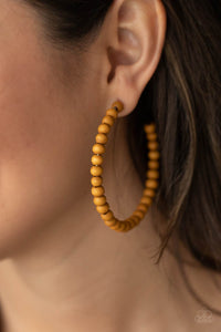 Wood Hoop Earrings